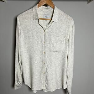 Rails Leopard Print Long Sleeve Button Blouse